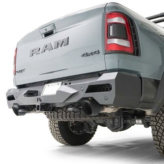 Fab Fours® - Vengeance Full Width Black Powder Coated Rear HD Bumper