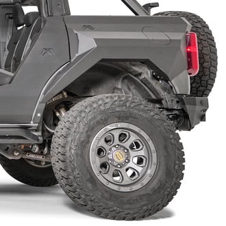 Fab Fours® - Matte Black Powder Coat Steel Rear Fender Flares