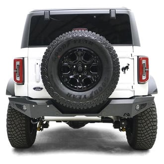 Fab Fours® - Standard Full Width Black Powder Coated Rear HD Bumper
