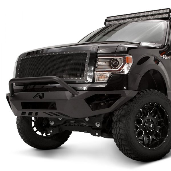 Fab Fours® - Vengeance Full Width Front HD Black Powder Coated Bumper