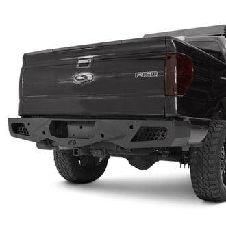 Fab Fours® - Vengeance Full Width Black Powder Coated Rear HD Bumper