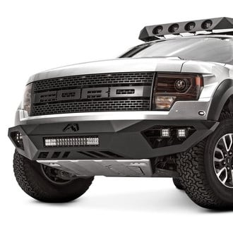 Fab Fours® - Vengeance Full Width Black Powder Coated Front HD Bumper