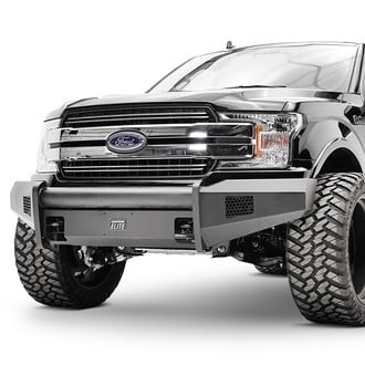 Fab Fours® - Black Steel Elite Full Width Front Winch HD Bumper