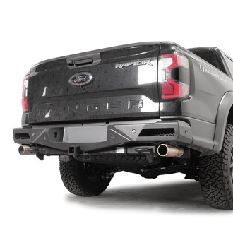 Fab Fours® - Premium Full Width Black Powder Coated Rear HD Bumper