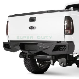 Fab Fours® - Vengeance Full Width Black Powder Coated Rear HD Bumper