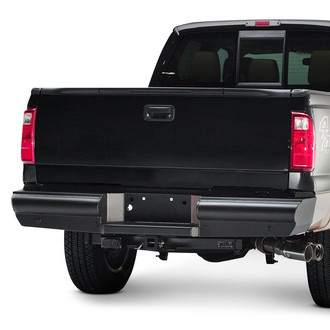Fab Fours® - Black Steel Elite Full Width Black Powder Coated Rear HD Bumper
