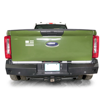 Fab Fours® - Red Steel Full Width Black Powder Coated Rear HD Bumper