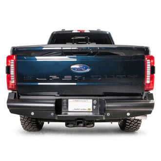 Fab Fours® - Black Steel Elite Full Width Black Powder Coated Rear HD Bumper