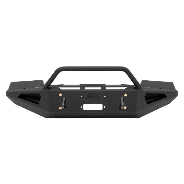 Fab Fours® - Red Steel Full Width Front HD Black Powder Coated Bumper