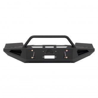 Fab Fours® - Red Steel Full Width Front Winch HD Bumper with Hoop