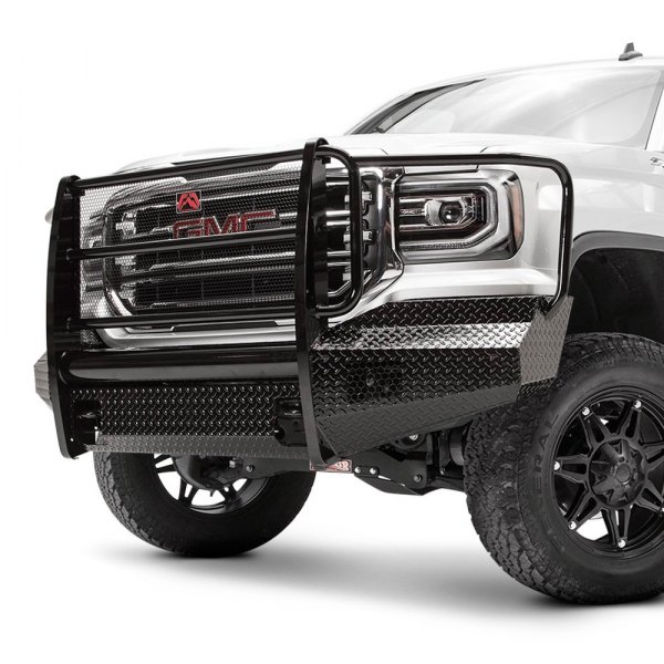 Fab Fours® - GMC Sierra 1500 2017 Black Steel Full Width Black Front HD ...