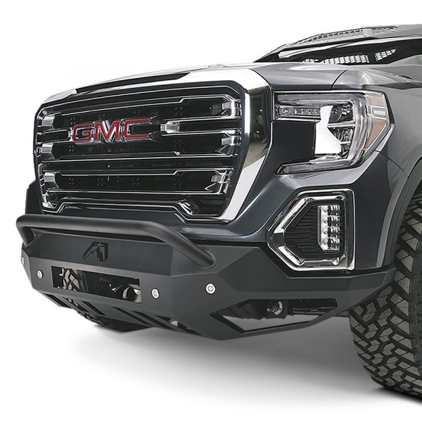 Fab Fours® GS19-D6052-B - Vengeance Full Width Raw Front HD Bumper With ...