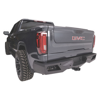 Fab Fours® - Vengeance Full Width Black Powder Coated Rear HD Bumper
