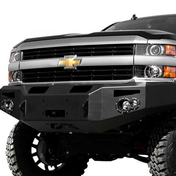 Fab Fours® - Premium Full Width Front HD Black Powder Coated Bumper 