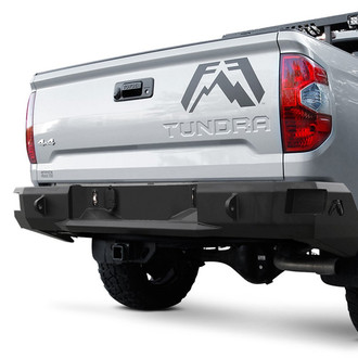 Fab Fours® - Premium Full Width Black Powder Coated Rear HD Bumper