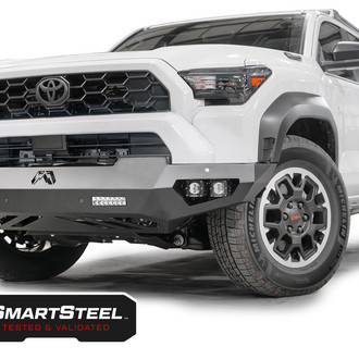 Fab Fours® - Vengeance Full Width Black Powder Coated Front HD Bumper