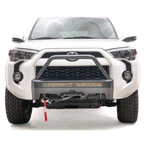 Fab Fours® - Full Frame Black Powder Coat Winch Mount with Full Grille Guard