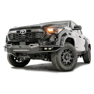 Fab Fours® - Ultra Light Hybrid Full Width Black Powder Coated Front Winch Pre-Runner Bumper