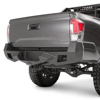 Fab Fours® - Vengeance Full Width Black Powder Coated Rear HD Bumper