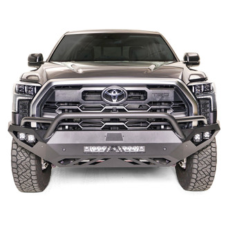 Fab Fours® - Vengeance Full Width Black Powder Coated Front HD Bumper with Pre-Runner Guard