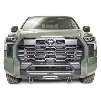 Fab Fours® - Pre-runner Guard Black Powder Coat Winch Mount with Pre-Runner Guard
