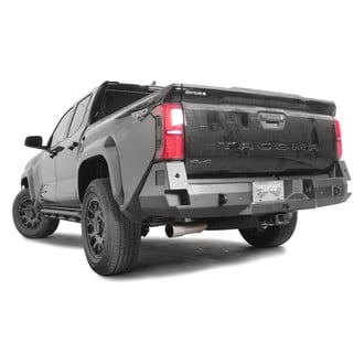 Fab Fours® - Premium Full Width Black Powder Coated Rear HD Bumper
