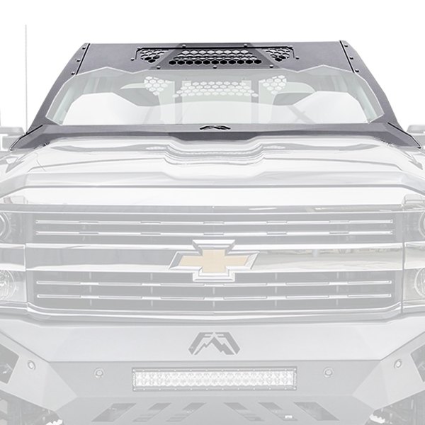  Fab Fours® - ViCowl Black Steel Windshield Protection without Ram Air Hood