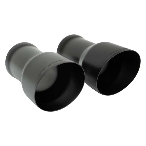 Fabspeed® - Titanium Dual Style Round Angle Cut Satin Black Exhaust Tips
