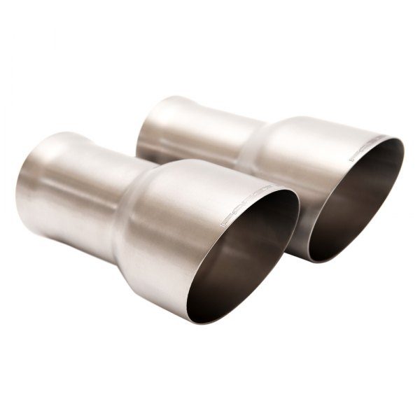 Fabspeed® - Titanium Dual Style Round Angle Cut Brushed Exhaust Tips