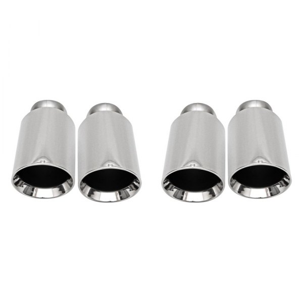 Fabspeed® - Deluxe Quad Style Round Polished Chrome Exhaust Tips