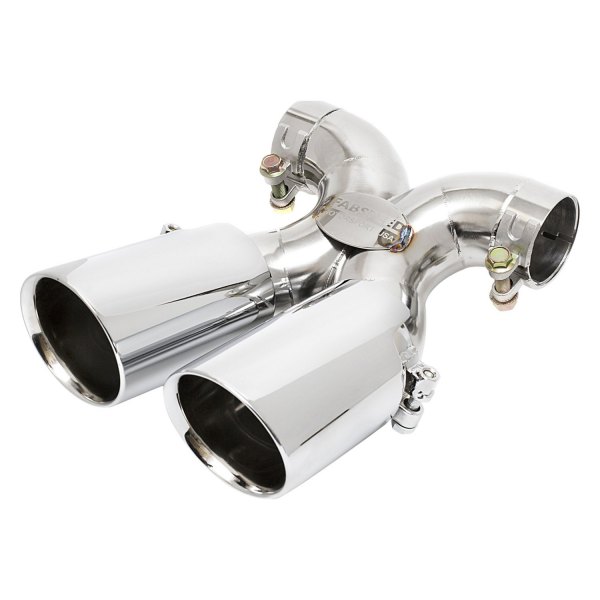 Fabspeed® - Deluxe Dual Style Round Polished Chrome Exhaust Tips