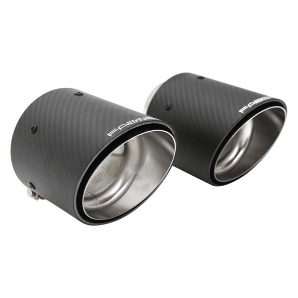 Fabspeed® - Deluxe Dual Style Round Double-Wall Carbon Fiber Exhaust Tips