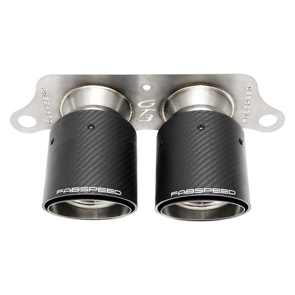 Fabspeed® - Deluxe Dual Style Round Carbon Fiber Exhaust Tips