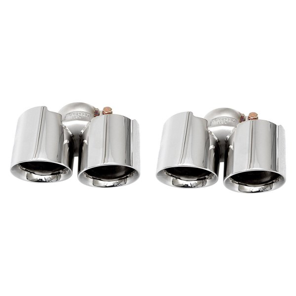 Fabspeed® - Deluxe Quad Style Round Polished Chrome Exhaust Tips