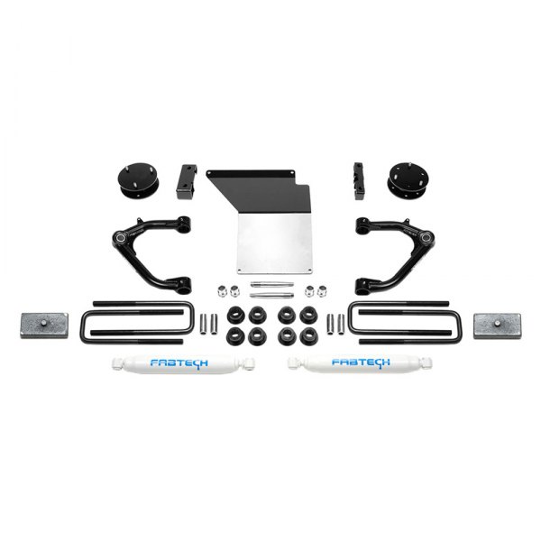Fabtech® K1071 3" Uniball UCA Front and Rear Suspension Lift Kit