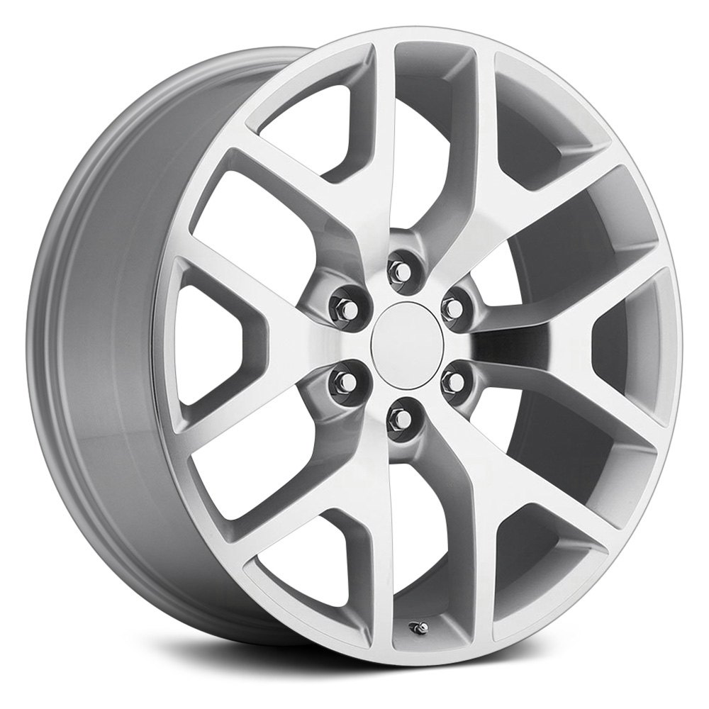 FACTORY REPRODUCTIONS® FR 44 Wheels - Silver with Machined Face Rims