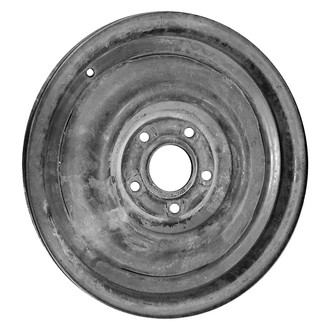 Factory Steel® - 4-Slot Black 15x6 Steel Factory Wheel