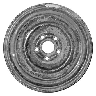 Factory Steel® - 4-Slot Black 14x5 Steel Factory Wheel