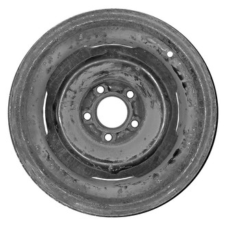 Factory Steel® - 4-Slot Black 14x6 Steel Factory Wheel