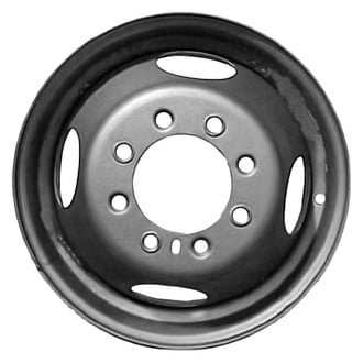 Factory Steel® - 4-Slot Silver 16.5x6 Steel Factory Wheel