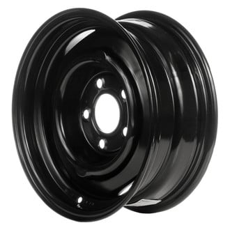 Factory Steel® - 4-Slot Black 15x6 Steel Factory Wheel