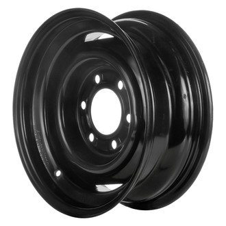 Factory Steel® - 4-Slot Black 15x6 Steel Factory Wheel