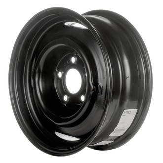 Factory Steel® - 4-Slot Black 15x6 Steel Factory Wheel
