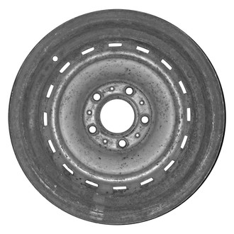 Factory Steel® - 16-Slot Black 15x6 Steel Factory Wheel