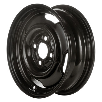 Factory Steel® - 4-Slot Black 14x5 Steel Factory Wheel