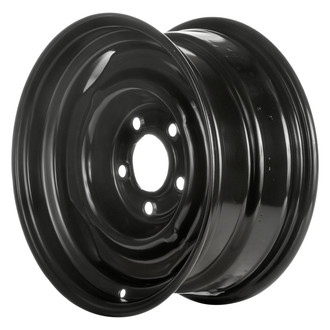 Factory Steel® - 4-Slot Black 15x7 Steel Factory Wheel