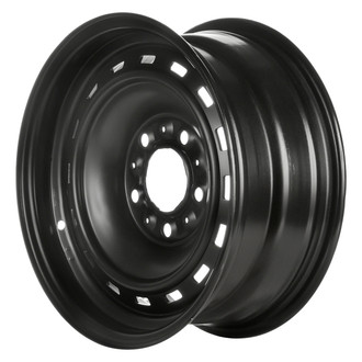 Factory Steel® - 16-Slot Black 15x6.5 Steel Factory Wheel