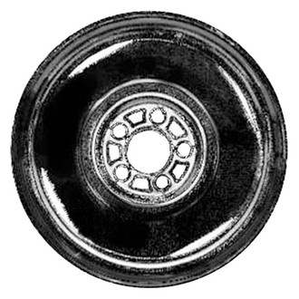 Factory Steel® - 4-Slot Black 16x4 Steel Factory Wheel