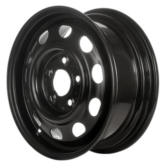 Factory Steel® - 10-Slot Black 15x6 Steel Factory Wheel