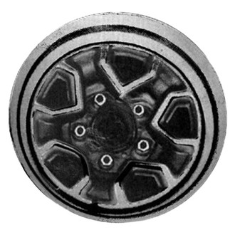 Factory Steel® - 5-Slot Black 14x6 Steel Factory Wheel